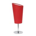 Mod Lighting and Decor 12.5 Mini Chrome Table Lamp with Angled Red Shade