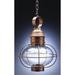 Northeast Lantern Onion 17 Inch Tall 2 Light Outdoor Hanging Lantern - 2542-AB-LT2-CLR