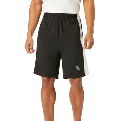 Men's Big & Tall Power Wicking Shorts by KS Sport™ in Black White (Size 2XL)