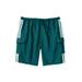 Men's Big & Tall Double Stripe Swim Board Shorts by KS Island in Mediterranean (Size 5XL)