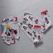 Disney Pajamas | Disney Minnie Mouse Pajama Set Two Piece Girls Long Sleeve Size 4t | Color: Black/White | Size: 4g