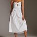 Anthropologie Dresses | Anthropologie Strapless Tie Front Midi Dress | Color: White | Size: L