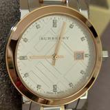 Burberry Accessories | Burberry Diamond Two-Tone Date Ladies Watch | Color: Silver | Size: Os