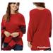 American Eagle Outfitters Sweaters | American Eagle Ribbed Hi Low Red Oversized Sweater, Super Soft Xs | Color: Red | Size: Xs