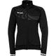 Kempa Wave 26 Poly Jacket Women Damen Mädchen Sport Fußball Trainingsjacke Sweatshirt Jacke Sweatjacke - elastisches Trainings-Sweatshirt mit Reißvers, schwarz/anthra