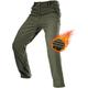 FREE SOLDIER Herren Winter wasserdichte Skihose Jagd Outdoor Hose Winddichte Thermohose Winterhose Softshellhose zum Klettern und Wandern(Armee-grün,58)