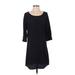 Maison Scotch Casual Dress - Shift Scoop Neck 3/4 sleeves: Blue Dresses - Women's Size Small