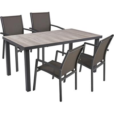 Garten-Essgruppe GARDEN PLEASURE "RANA", grau, Aluminium, Sitzmöbel-Sets Image