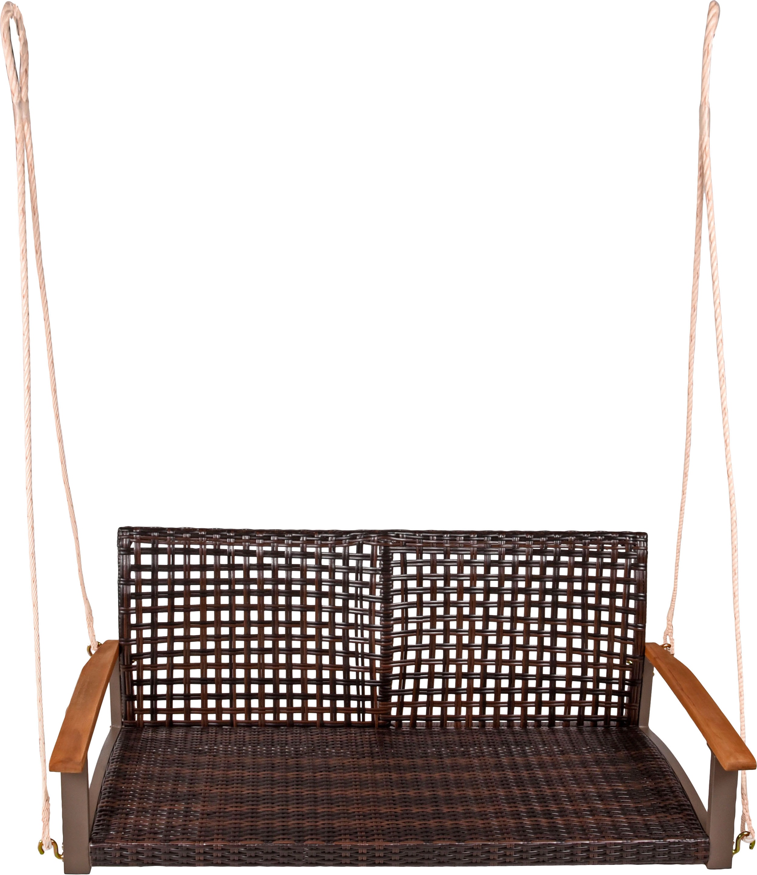 Gartenbank GARDEN PLEASURE "CUNEO", braun, B:114cm H:79cm T:57cm, Kunststoff, Stahl, Sitzbänke, Gartenbank