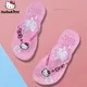 Tongs à plateforme Hello Kitty pour femmes chaussures de maison roses coordonnantes pantoufles de