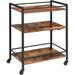 A Home Utility Cart in Brown | 33.3 H x 25.2 W x 15.7 D in | Wayfair BFB08BQY24GN