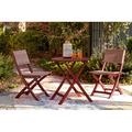 Signature Design by Ashley Safari Peak 3 Piece Seating Group Synthetic Wicker/Wood/All - Weather Wicker/Natural Hardwoods/Wicker/Rattan | Outdoor Furniture | Wayfair