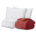 Ella Jayne Home Microfiber 4 Piece Comforter Set Polyester/Polyfill/Microfiber in Red | Twin Comforter +3 Additional Pieces | Wayfair