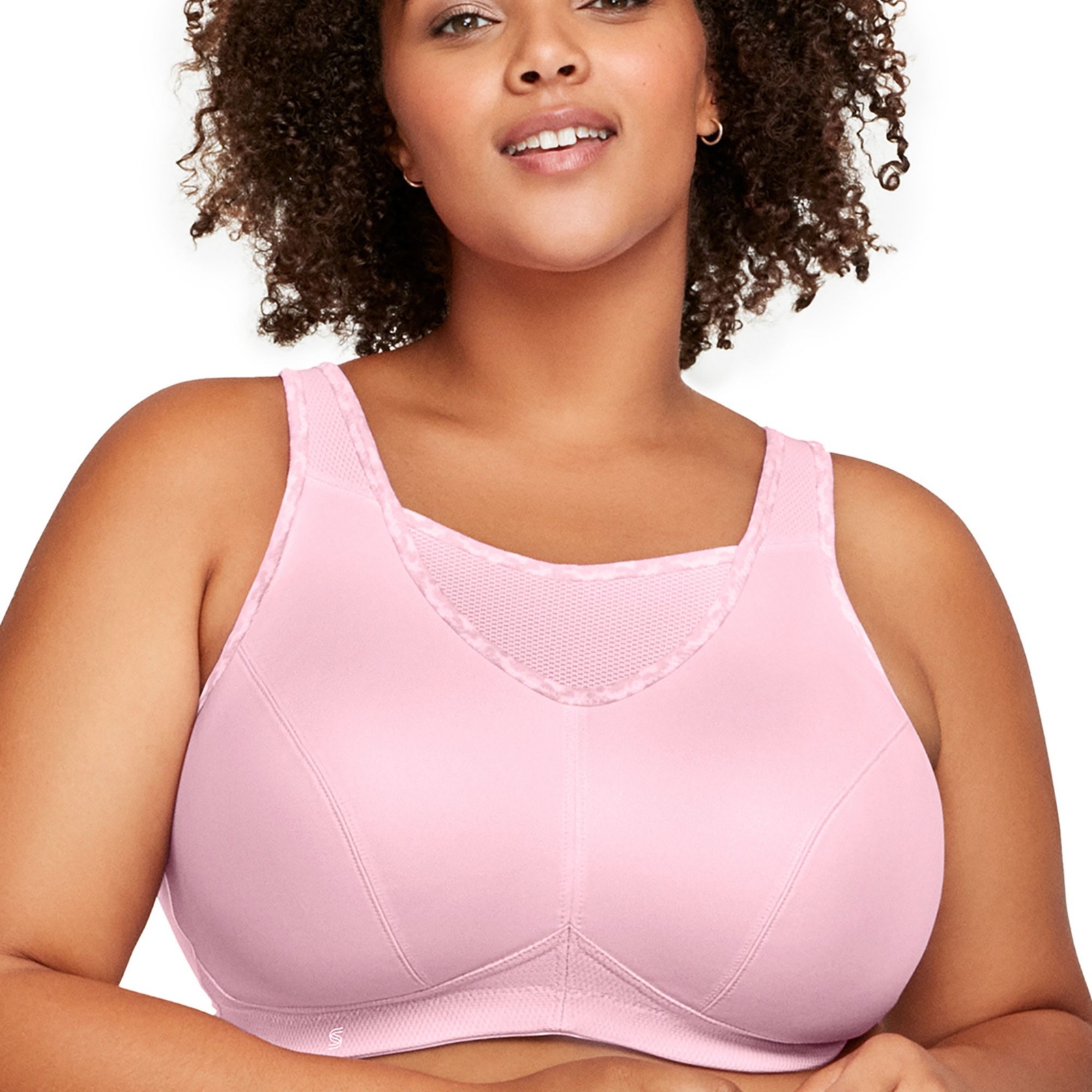 Glamorise No-Bounce Camisole Sports Bra (Size 42-G) Pale Pink, Polyester