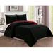 Latitude Run® 2 Piece Bedspread Coverlet Quilted Set w/ Sham Twintwin XL, Burgundygray Microfiber in Black | King Quilt + 2 Standard Shams | Wayfair