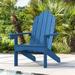 Breakwater Bay Roundup Plastic Adirondack Chair in Blue | 36.2 H x 35 W x 35 D in | Wayfair F663AD365CE54F6A82F5EBF10CB2E0CB