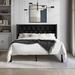 House of Hampton® Ffyona Tufted Standard Bed Upholstered/Velvet in Black | 49.84 H x 45.11 W x 80.18 D in | Wayfair