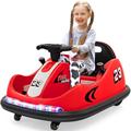 Goplus - Auto-Tamponneuse électrique GO-Kart Karting 12V avec 2 Contrôle, Auto Tournante Enfant