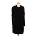 BB Dakota Casual Dress - Shift Crew Neck Long sleeves: Black Print Dresses - Women's Size Small