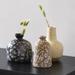 Stoneware Vases with Reactive Glaze - 3.0"L x 4.2"W x 4.5"H