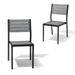 Outdoor Dining Chairs Modern Aluminum Stackable Armless Chairs for Patio