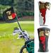 harmtty Golf Putter Cover Easy to Wash Lovely Adorable Soft Dustproof Faux Leather French Bulldog Golf Driver Cover Golf Accessories A Black