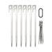 Portable Tent Pegs Stake Set Tent Nails High Strength Screw Style Steel Multi Use Rust proofs for Backpacking Hiking Picnic Canopy Awning
