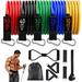 Resistance Bands Resistance Band Set Workout Bands Exercise Bands for Men and Women Exercise Bands with Door Anchor Handles Legs Ankle Straps for Muscle Training Physical Therapy Shape Body