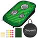 Golf Cornhole Game Set Pop Up Golf Chipping Net Golf for Swing Practice with 16 Training Foam Balls and Storage Bag