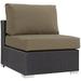 Ergode Convene Outdoor Patio Armless - Espresso Mocha