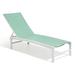 Crestlive Products Outdoor Lounge Chair Aluminum Adjustable Chaise Green