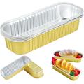 MTFun 5pcs Air Fryer Aluminium Foil Pans 200ml Rectangular Foil Baking Boxes Stackable Aluminium Cupcake Baking Cups Tins Liners for Air Fryers Microwave Ovens Baking Steaming