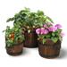 GoDecor Set of 3 Wooden Planter Bucket Barrel Flower Garden Planters Set w/ Drainage Holes