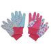 HANDLANDY 2 Pairs Kids Cotton Garden Gloves DIY Gloves for Age 7-8 Medium Pink