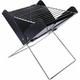 12â€� Portable Grill Charcoal Barbecue Grill - Folding Grill Notebook Shape Charcoal Grill Detachable Collapsible Mini Tabletop Camping Grill BBQ Black