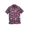 Men's Big & Tall Short Sleeve American Sport Shirt by KingSize in Bandana (Size 3XL)