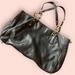 Kate Spade Bags | 2000s Kate Spade Medium Black Leather Shoulder Bag Purse With Gold Chain Straps | Color: Black/Gold | Size: Os