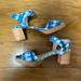 Anthropologie Shoes | Anthropologie Denim Tie Dye Heels | Color: Blue/Tan | Size: 9