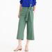 J. Crew Pants & Jumpsuits | J.Crew Rory Fern Green Crop Wide Leg Capri Tie Waist Pants {F1589} Size 4 ~Euc | Color: Green | Size: 4