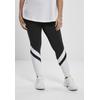 Leggings URBAN CLASSICS "Urban Classics Damen Ladies Arrow High Waist Leggings", Damen, Gr. M, US-Größen, schwarz-weiß (schwarz, weiß), 77% Polyester, 23% Elasthan, slim fit, Hosen