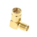 RABBITH SMA Male To SMA Female Right Angle 90 Degrees RF Coaxial Connector Adapter