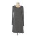 Old Navy Casual Dress - A-Line Scoop Neck Long sleeves: Black Color Block Dresses - Women's Size Small