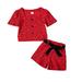 ZHAGHMIN Summer Set For Kids Kids Toddler Baby Girls Autumn Winter Valentine S Day Print Cotton Short Sleeve Shorts Outfits Clothes Receiving Blanket With Headband Girl Big Blankets For Baby Girl Gi