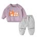 ZHAGHMIN Baby Boy Clothes 0-3 Months Winter Outfits Children Kids Toddler Baby Boys Girls Long Sleeve Cute Cartoon Animals Sweatshirt Pullover Tops Patchwork Trousers Pants Outfit Set 2Pcs Clothes B