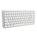 GOWENIC Wireless Keyboard, 84 Keys Bluetooth Wireless Keyboard Portable PC Keyboard Retro Round Keycap Gaming Office Supplies Easy to Use 308I(white)