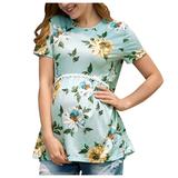Floral Dress Plus Sleeve Women Size Maternity Color Style Short Big Print Large Maternity blouse