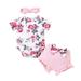 ZHAGHMIN Baby Outfits For Girls Baby Girl Clothes Bowknot Hairband 3Pcs Clothes Set Toddler Skirt Set Baby And Blanket Size 7/8 Girls Clothes Teen Girl Sweatpants Set 6 Set Baby Rose Outfit Sweat Su