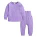 ZHAGHMIN Boy Toddler Clothes Toddler Kids Baby Boy Girl Clothes Unisex Solid Sweatsuit Long Sleeve Warm Pullover Tops Hight Waist Pants Set Fall Winter Pajamas Outfits Baby Jackets 3 Months B