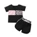 ZHAGHMIN Teenage Girl Outfits Baby Boy Ruffle O Neck Leopard Print Tops Leopard Shorts 2Pcs Clothes Outfits Kid Outfits For Girls Womens Checke Outfit Grandma Baby Girl Clothes Cute For Teen Girls L