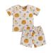 ZHAGHMIN 9 Month Baby Boy Clothes Toddler Boys Girls Short Sleeve Clothing Children Kids Pajamas Boy S Sleepwear Cartoon Tops Shorts Outfits Baby Boy 3-6 Months 4 Piece Pant Set For Boys 3Month Boys